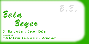 bela beyer business card